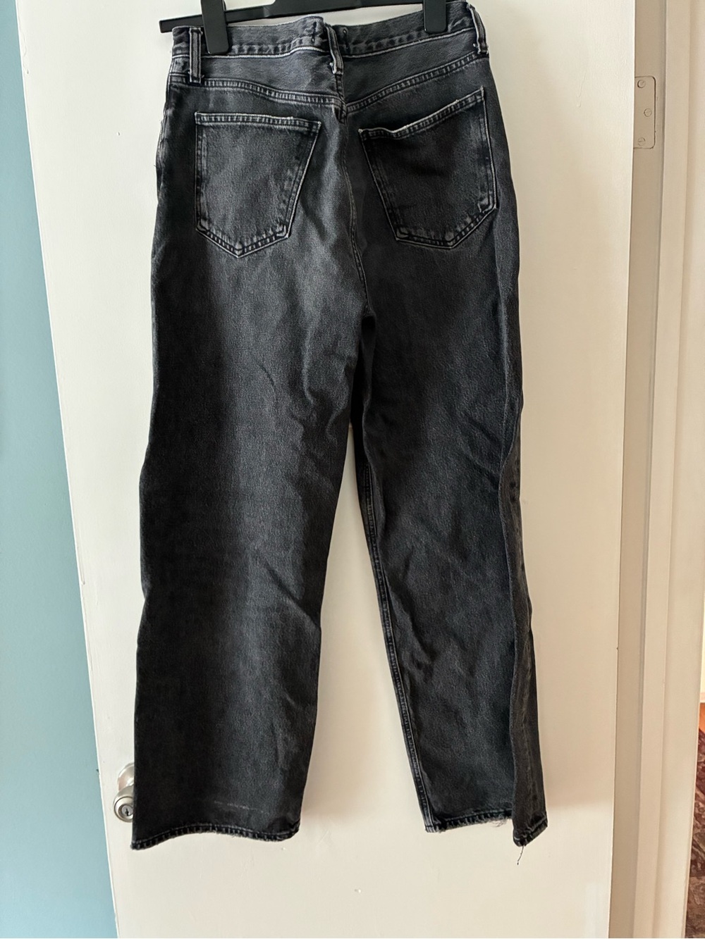 Agolde Black High-Rise Wide Leg Jeans - Picture 5 of 8